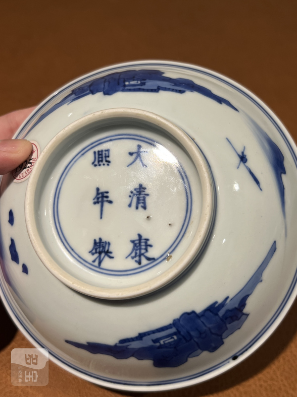 清康熙 青花人物故事纹盘 - 图10